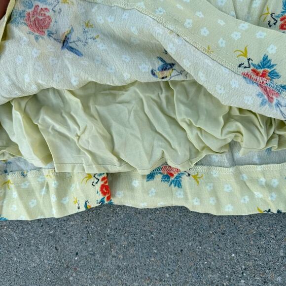 Urban Outfitters Mabel Floral Sleeveless High Neck Mini Dress Keyhole Back US 2 - Picture 5 of 10